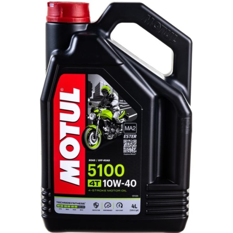 Масло моторное синтетическое для 4Т двигателей Motul 5100, 4 л