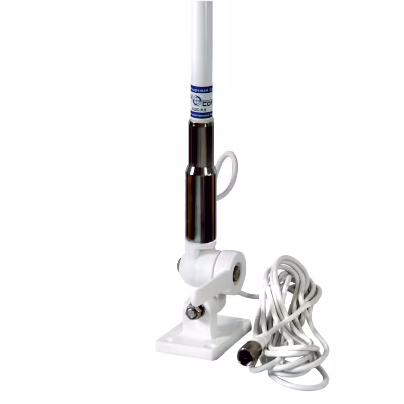 Антенна УКВ речного диапазона NavCom АШС-1.5, в комплекте кабель 5 м