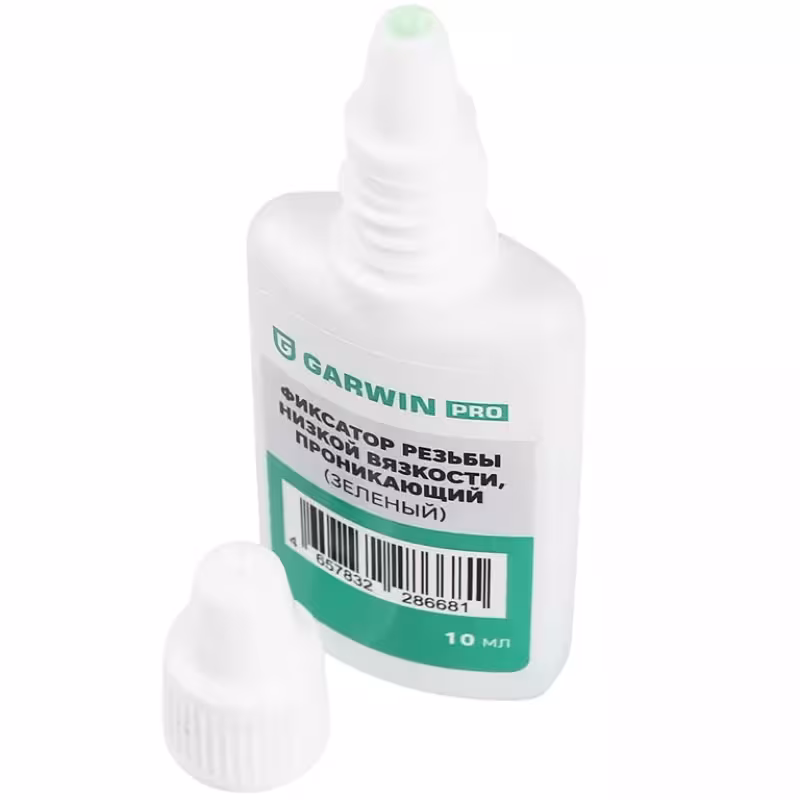 Фиксатор резьбы низкой вязкости Garwin Pro, 10 мл, зеленый