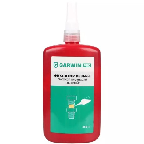 Фиксатор резьбы высокой прочности Garwin Pro, 250 мл, зеленый