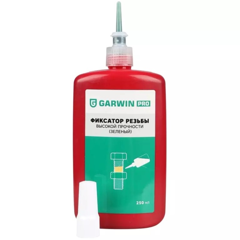 Фиксатор резьбы высокой прочности Garwin Pro, 250 мл, зеленый