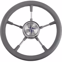 Колесо рулевое Volanti Luisi Riva RSL, серый, спицы серебряные, 320 мм
