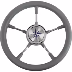 Колесо рулевое Volanti Luisi Riva RSL, серый, спицы серебряные, 320 мм