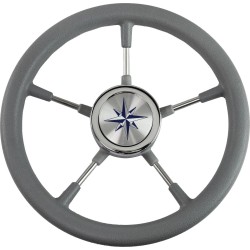 Колесо рулевое Volanti Luisi Riva RSL, серый, спицы серебряные, 320 мм