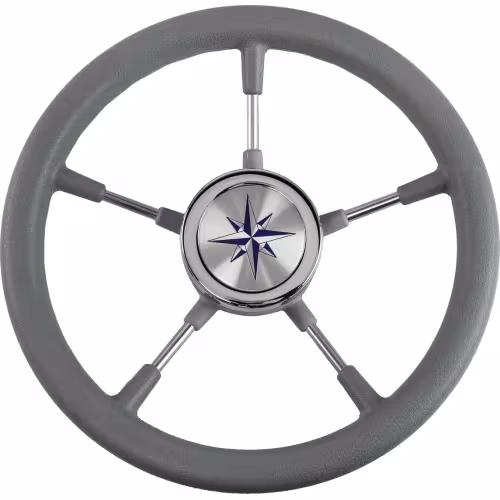 Колесо рулевое Volanti Luisi Riva RSL, серый, спицы серебряные, 320 мм