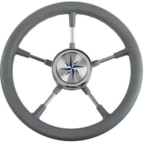 Колесо рулевое Volanti Luisi Riva RSL, серый, спицы серебряные, 320 мм