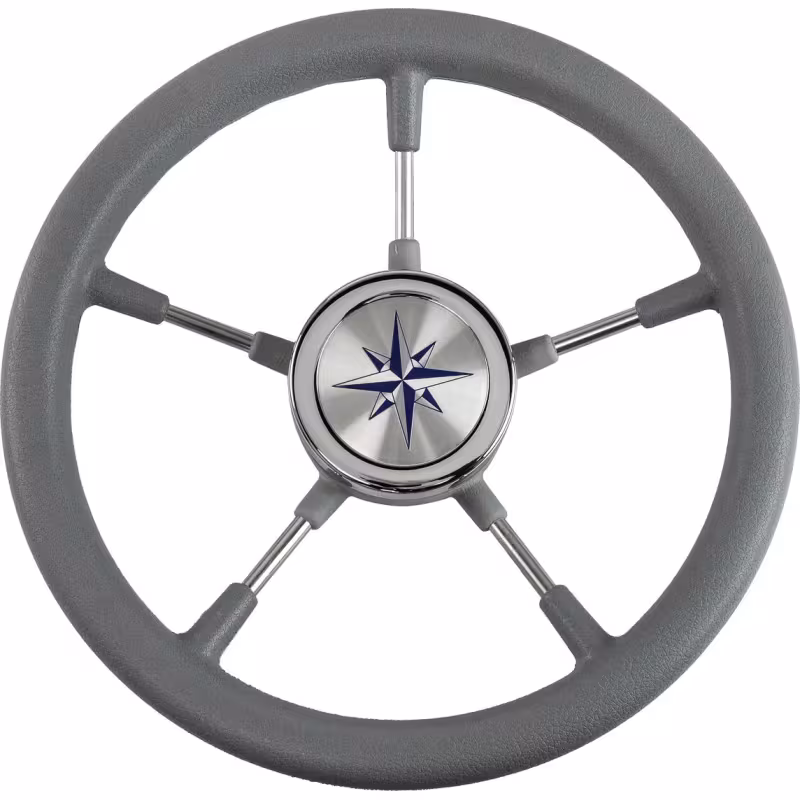Колесо рулевое Volanti Luisi Riva RSL, серый, спицы серебряные, 320 мм