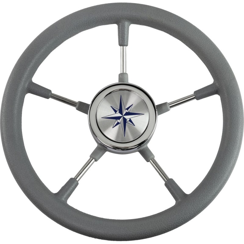 Колесо рулевое Volanti Luisi Riva RSL, серый, спицы серебряные, 320 мм