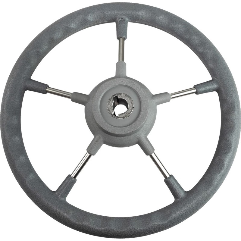 Колесо рулевое Volanti Luisi Riva RSL, серый, спицы серебряные, 320 мм