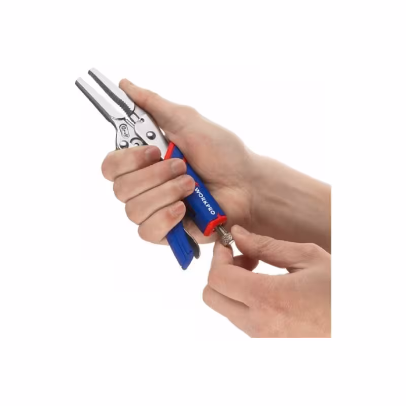 Клещи зажимные удлиненными WorkPro WP231075, 165 мм
