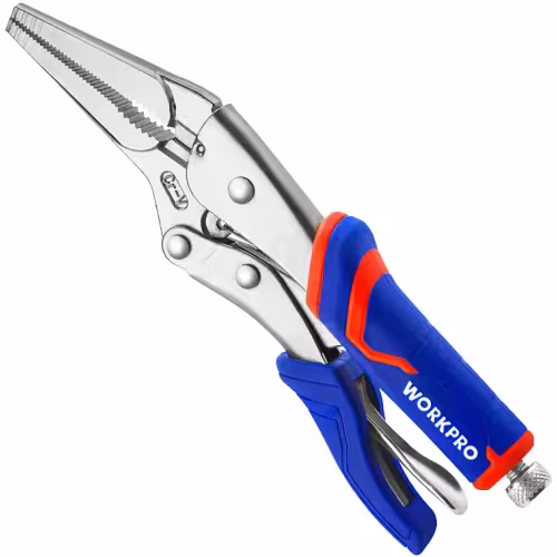 Клещи зажимные WorkPro WP231076, 230 мм, с удлиненными прямыми губками