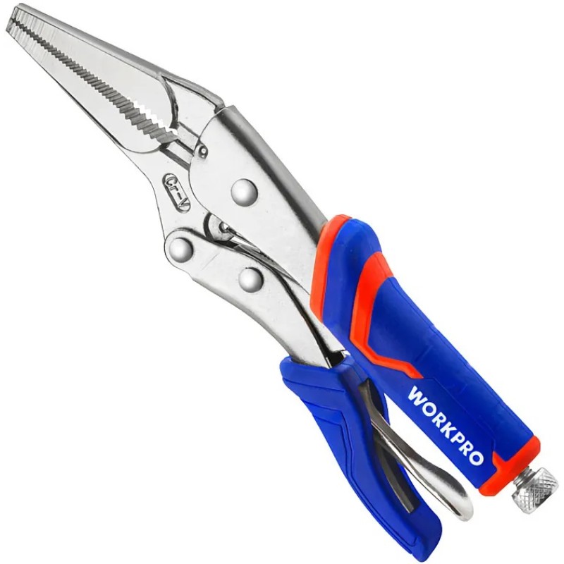 Клещи зажимные WorkPro WP231076, 230 мм, с удлиненными прямыми губками