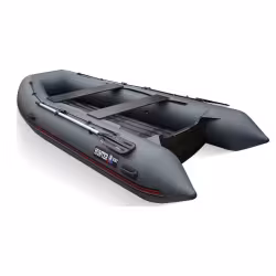 Лодка надувная ПВХ HunterBoat 390 А, НДНД, серый