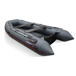 Лодка надувная ПВХ HunterBoat 390 А, НДНД, серый