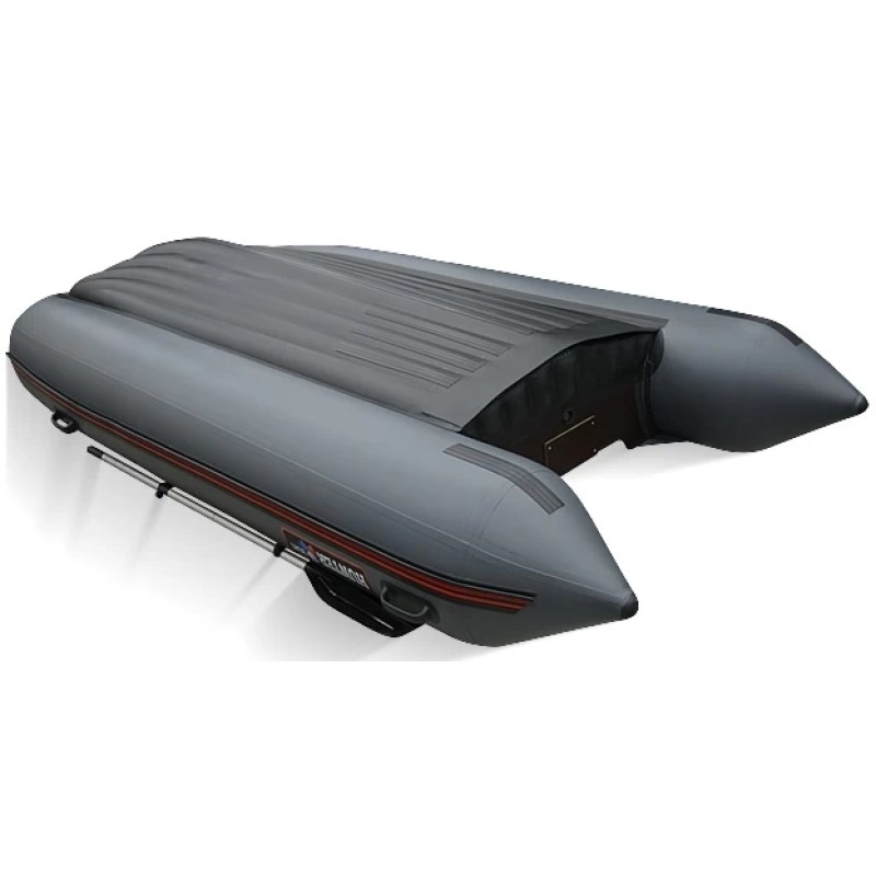 Лодка надувная ПВХ HunterBoat 390 А, НДНД, серый