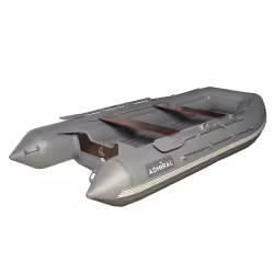 Лодка надувная ПВХ Адмирал 380, НДНД, голубой/серый