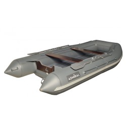Лодка надувная ПВХ Адмирал 380, НДНД, голубой/серый