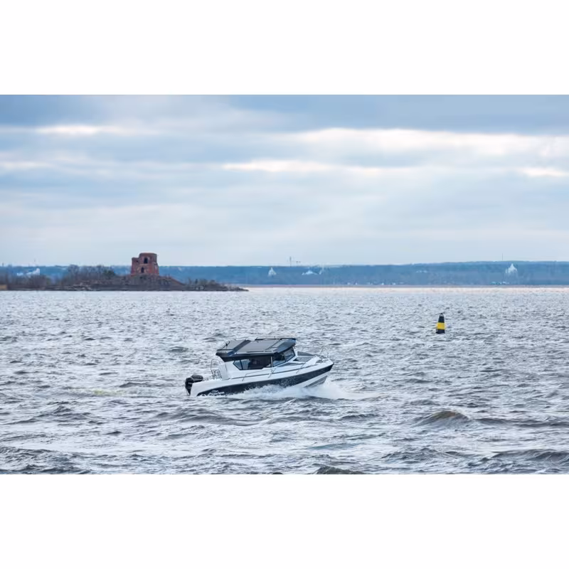 Лодка моторная NorthSilver Star Cabin 780 с мотором Mercury V 350 XL Verado AMS