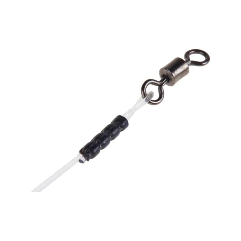 Поводки Lucky John Hard Mono LJH7550-020, оснащённые вертлюгом и застёжкой, 10 кг, 20 см (5 шт)