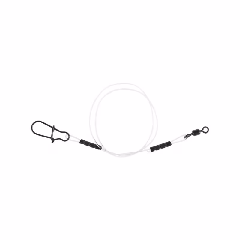 Поводки Lucky John Hard Mono LJH7570-030, оснащённые вертлюгом и застёжкой, 20 кг, 30 см (5 шт)