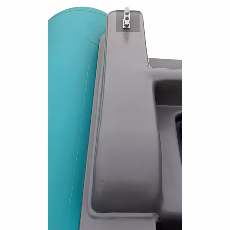 Лодка надувная РИБ с рулевой консолью Angler Tornado 470, серый/оранжевый