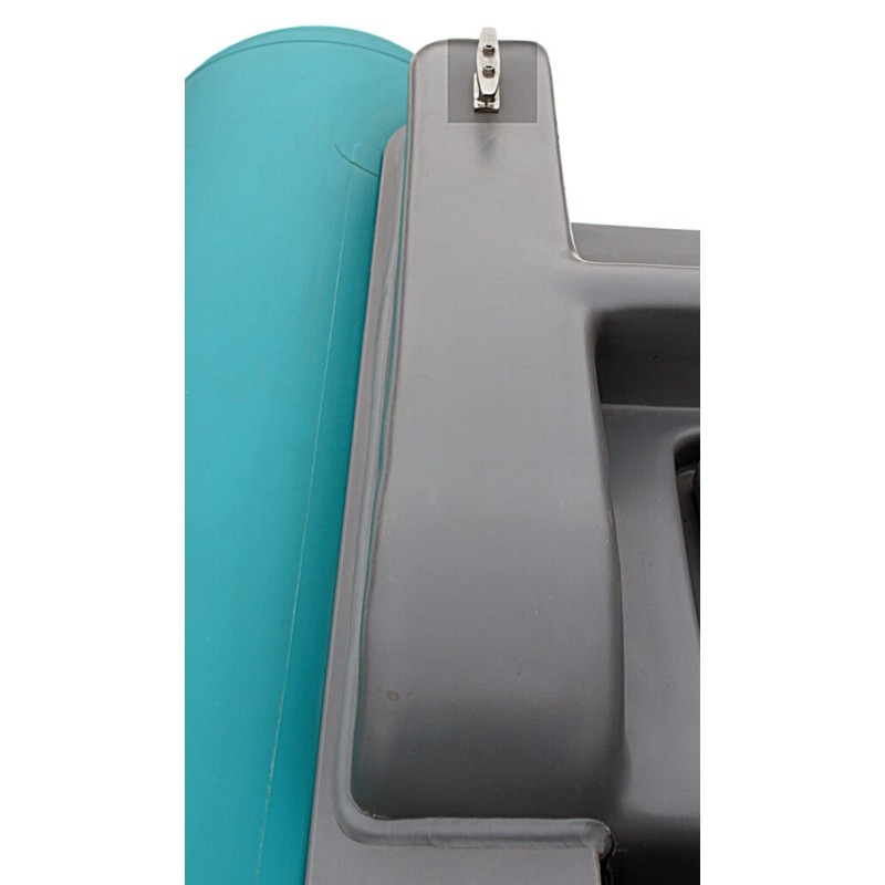 Лодка надувная РИБ с рулевой консолью Angler Tornado 470, серый/оранжевый