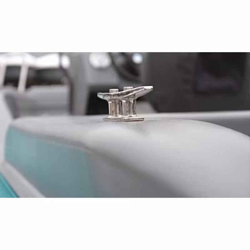 Лодка надувная РИБ с рулевой консолью Angler Tornado 470, серый/оранжевый