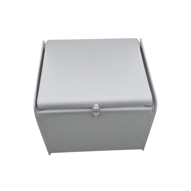 Лодка надувная РИБ с рулевой консолью Angler Tornado 470, серый/оранжевый