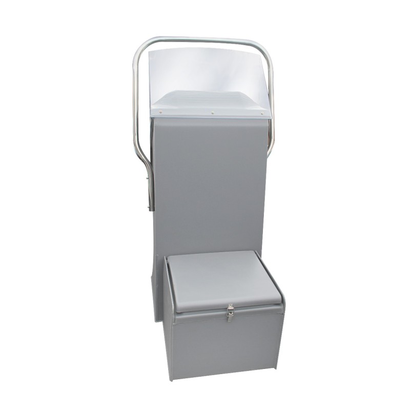 Лодка надувная РИБ с рулевой консолью Angler Tornado 470, серый/оранжевый