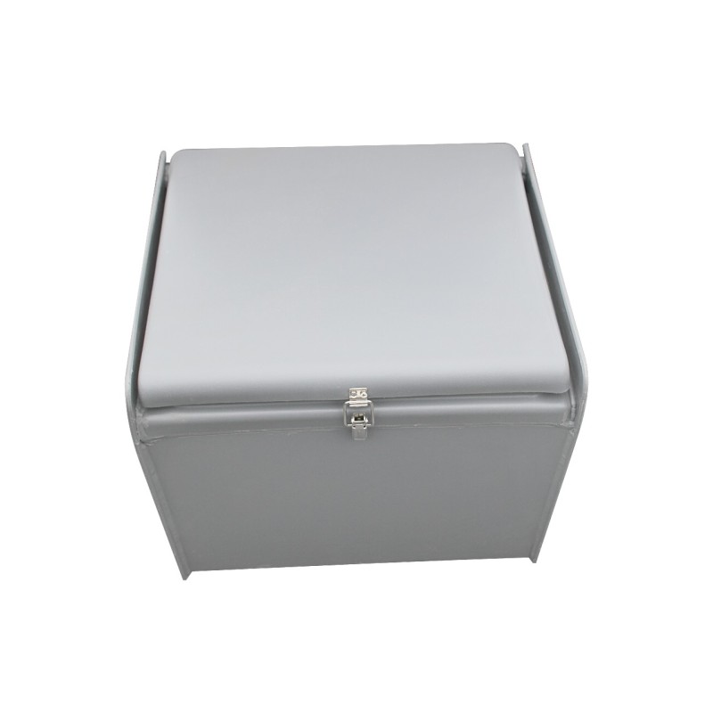 Лодка надувная РИБ с рулевой консолью Angler Tornado 470, серый/оранжевый