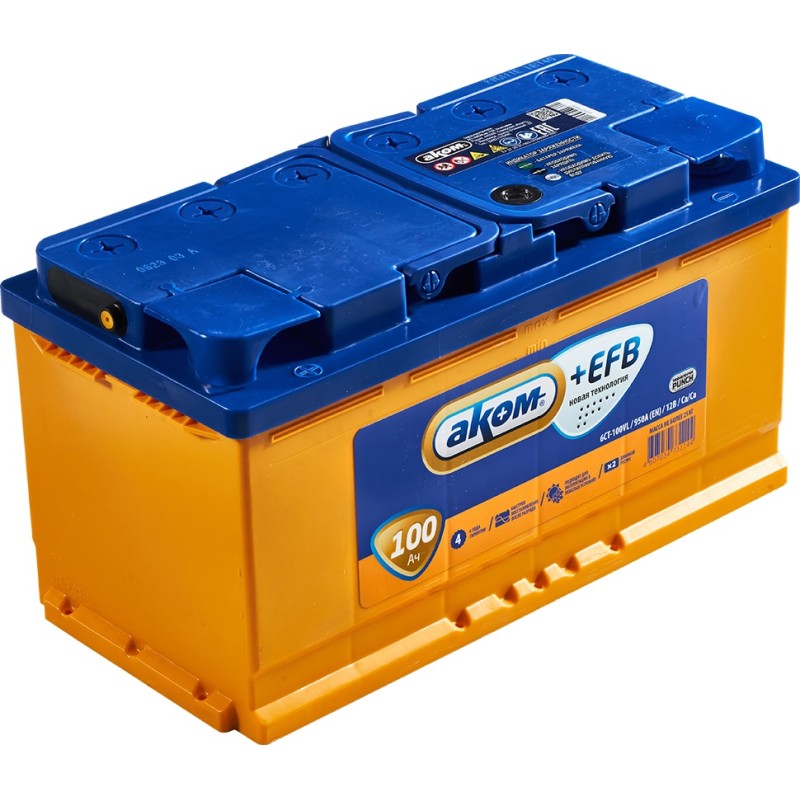 Аккумулятор тяговый Аком + EFB L+ 100Ah, 12V