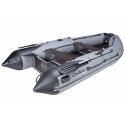 Лодка надувная ПВХ Адмирал 360 Sport, пайол фанерный, серый