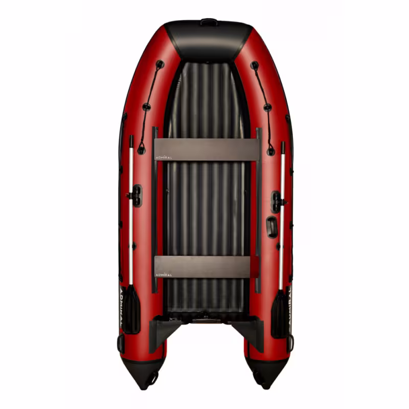 Лодка надувная ПВХ Адмирал 410 НДНД, красный/черный