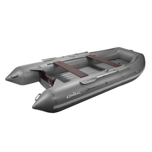 Лодка надувная ПВХ Адмирал 410 НДНД, голубой/серый