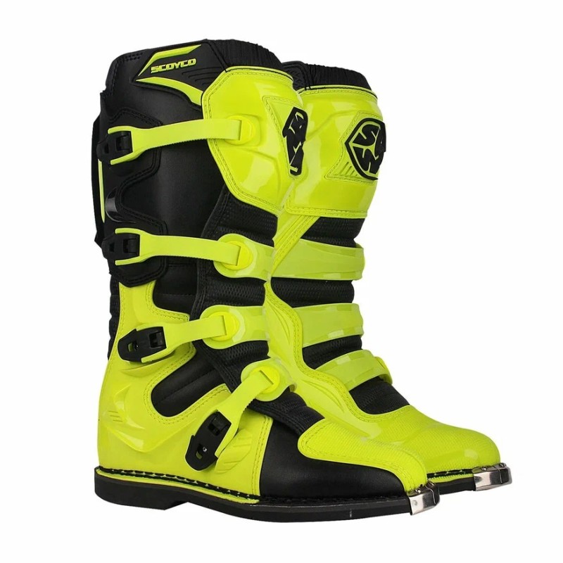 Мотоботы Scoyco MBM006.2 TWL Edition, зеленый, размер 40