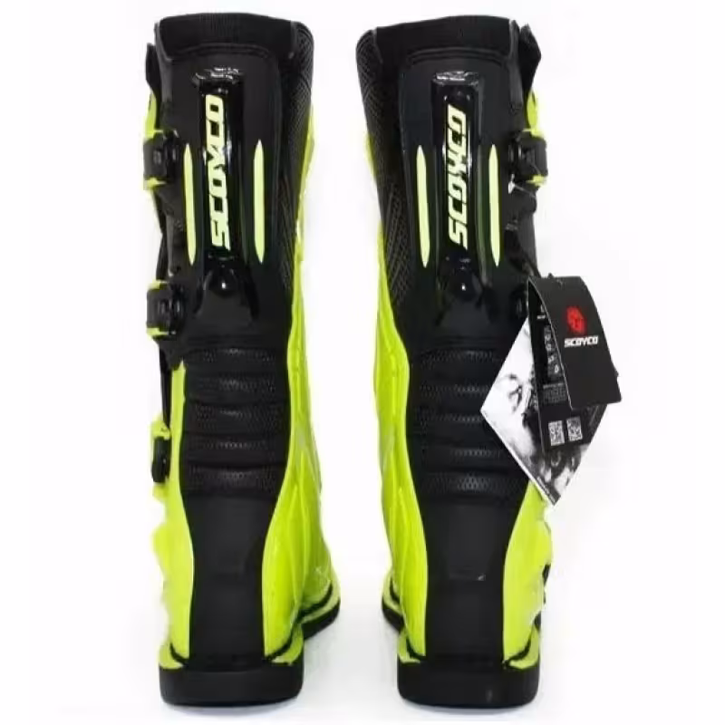 Мотоботы Scoyco MBM006.2 TWL Edition, зеленый, размер 42