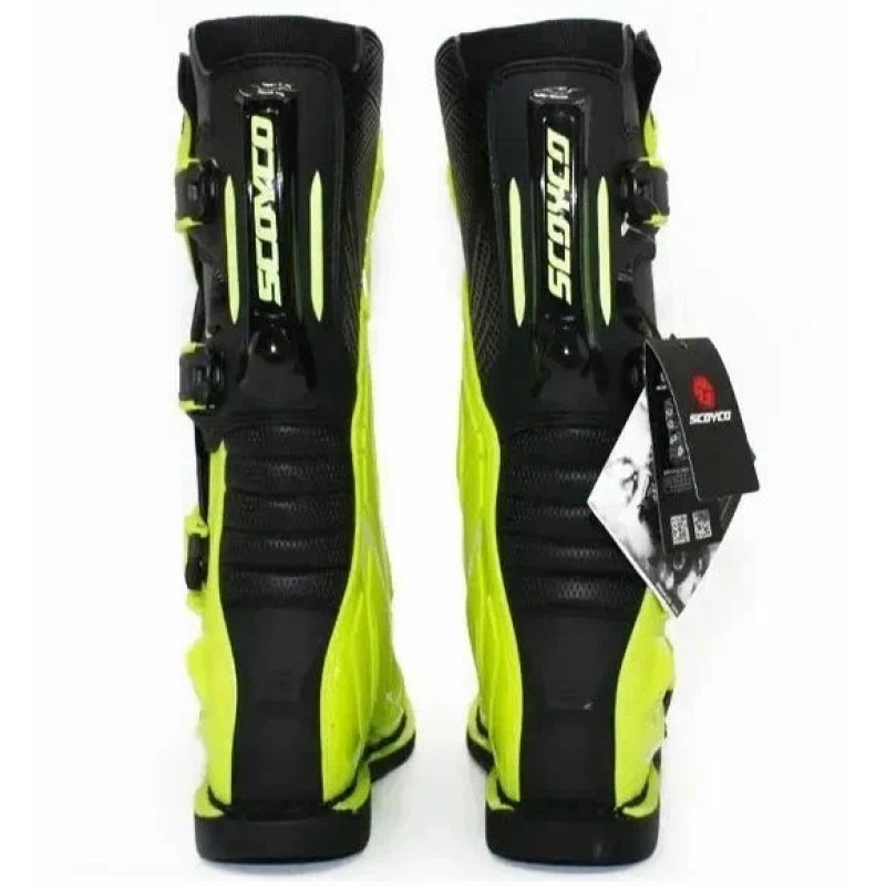Мотоботы Scoyco MBM006.2 TWL Edition, зеленый, размер 45