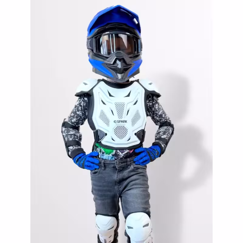 Комплект мотозащиты Sparx BA11 K, белый, размер S/M