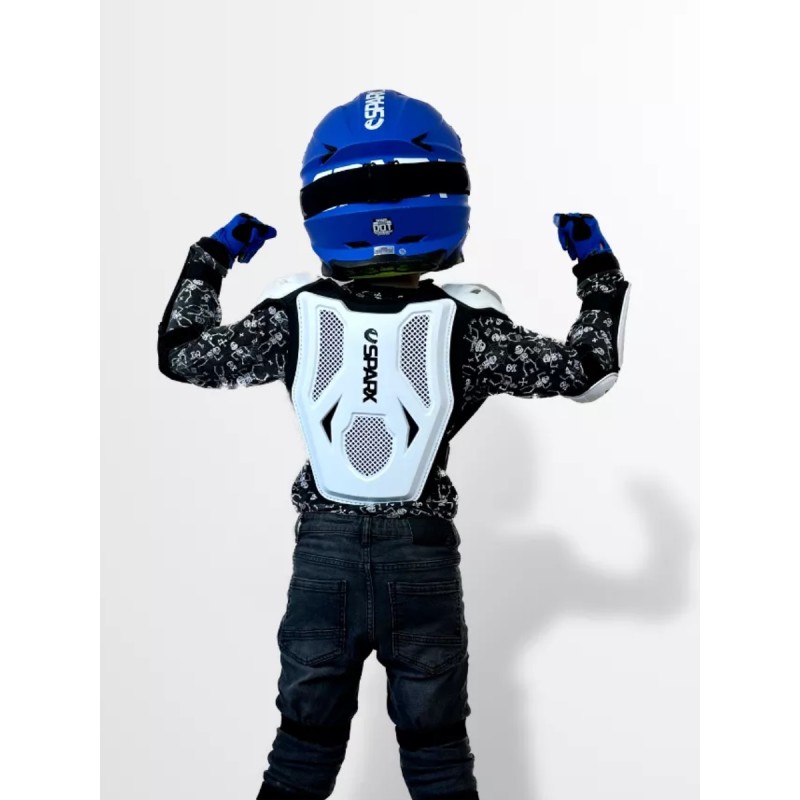 Комплект мотозащиты Sparx BA11 K, белый, размер S/M