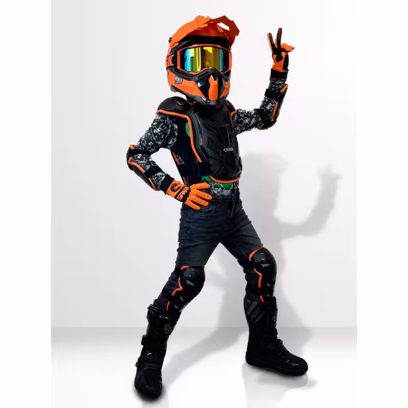 Комплект мотозащиты Sparx BA11 K, черный/оранжевый, размер L/XL