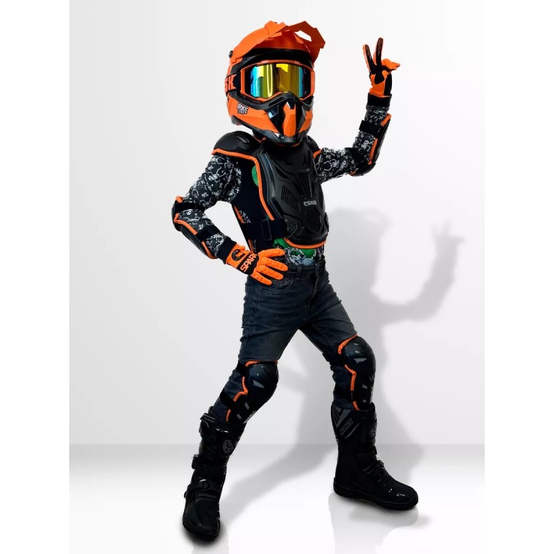 Комплект мотозащиты Sparx BA11 K, черный/оранжевый, размер L/XL