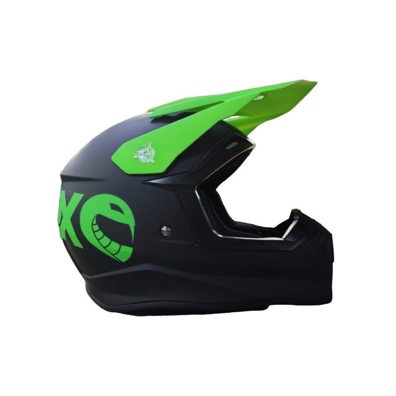 Мотошлем детский Sparx Recrut HL169 ver.2, черный/зеленый, размер YL