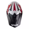 Мотошлем Sparx Fenix Gravity JK6803, белый/красный, размер XXL