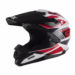 Мотошлем Sparx Fenix Gravity JK6803, белый/красный, размер 3XL