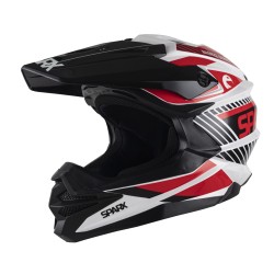 Мотошлем Sparx Fenix Gravity JK6803, белый/красный, размер 3XL