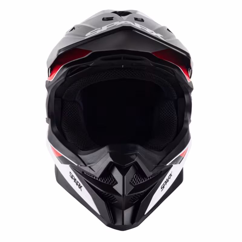 Мотошлем Sparx Fenix Gravity JK6803, белый/красный, размер 3XL