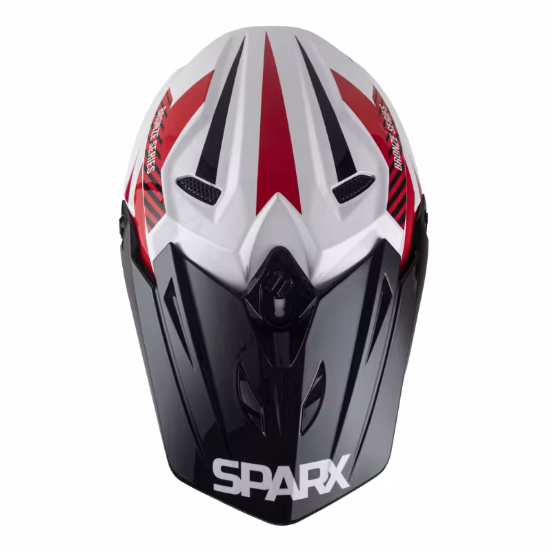 Мотошлем Sparx Fenix Gravity JK6803, белый/красный, размер М