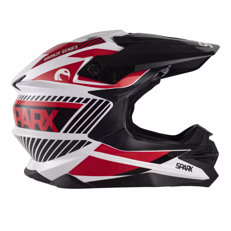 Мотошлем Sparx Fenix Gravity JK6803, белый/красный, размер S