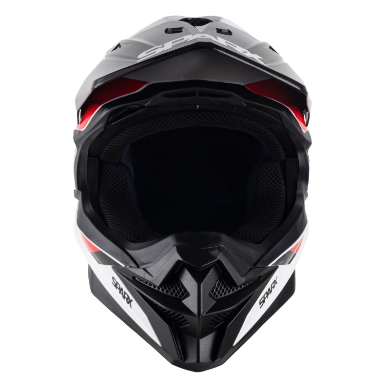 Мотошлем Sparx Fenix Gravity JK6803, белый/красный, размер S