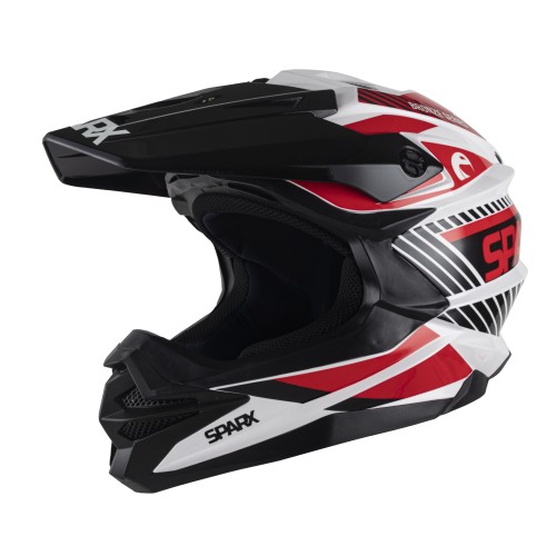 Мотошлем Sparx Fenix Gravity JK6803, белый/красный, размер XS